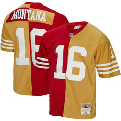 Mitchell & Ness Joe Montana San Francisco 49ers 1990 Split Legacy Replica Jersey Scarlet/Gold