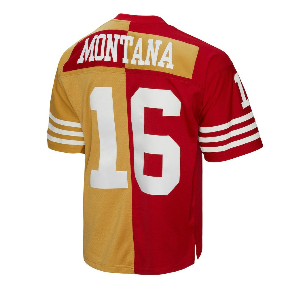 Mitchell & Ness Joe Montana San Francisco 49ers 1990 Split Legacy Replica Jersey Scarlet/Gold