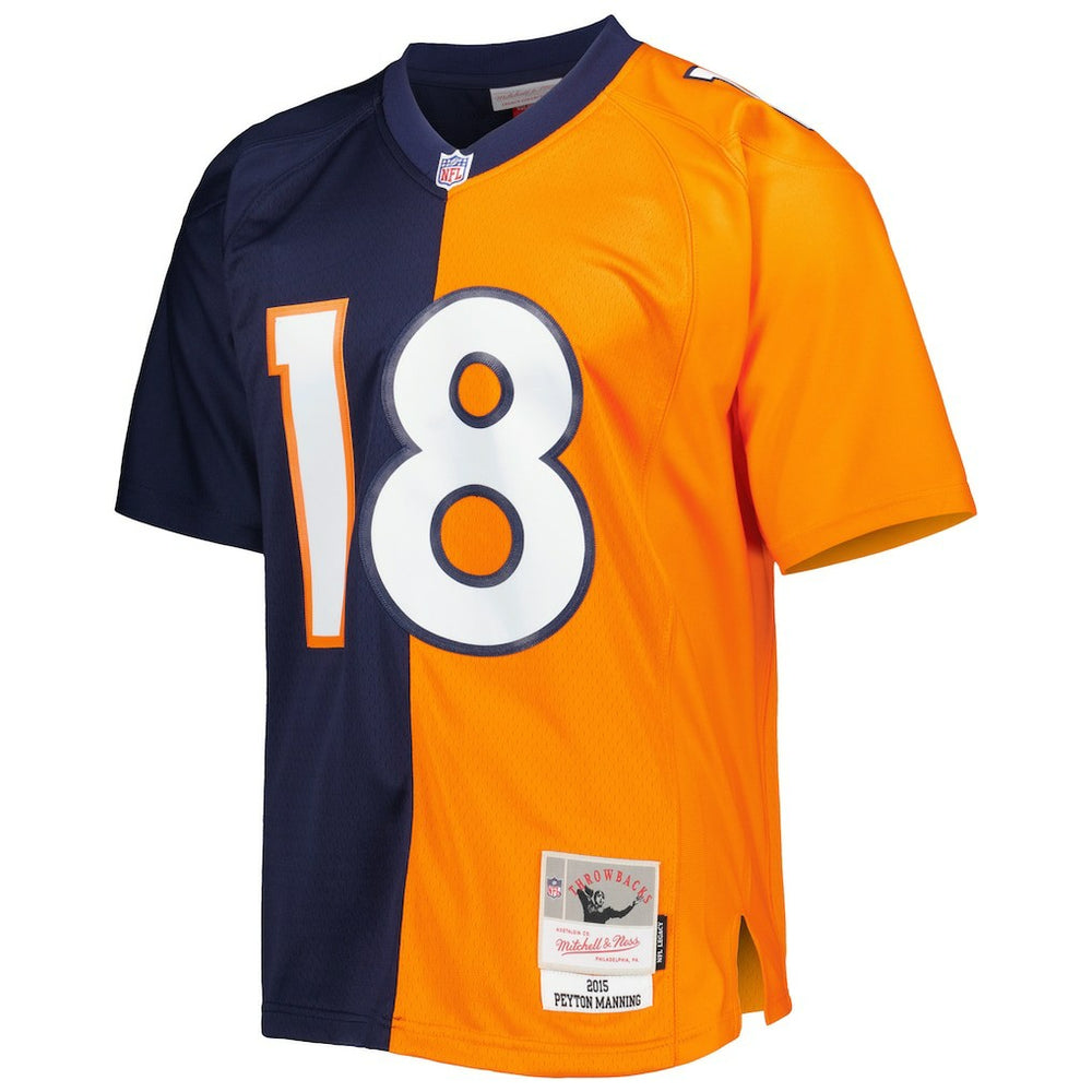 Mitchell & Ness Peyton Manning Denver Broncos 2015 Split Legacy Replica Jersey Navy/Orange