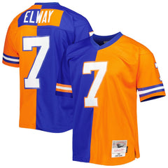 Mitchell & Ness John Elway Denver Broncos 1990 Split Legacy Replica Jersey Royal/Orange