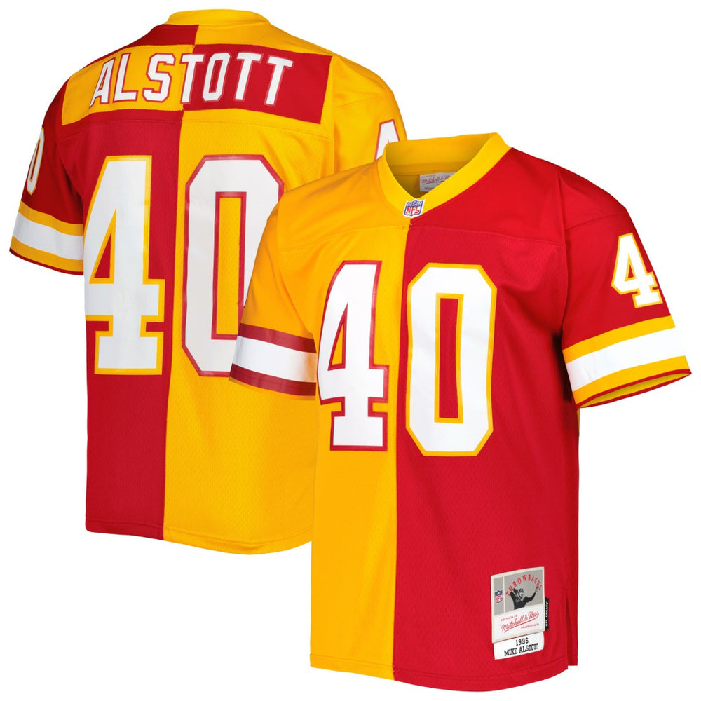 Mitchell & Ness Mike Alstott Tampa Bay Buccaneers 1996 Split Legacy Replica Jersey Orange/Red