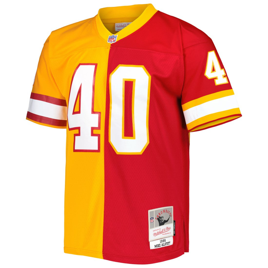 Mitchell & Ness Mike Alstott Tampa Bay Buccaneers 1996 Split Legacy Replica Jersey Orange/Red