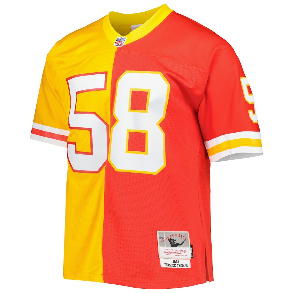 Mitchell & Ness Derrick Thomas Kansas City Chiefs 1994 Split Legacy Replica Jersey Red/Gold
