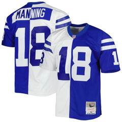 Mitchell & Ness Peyton Manning Indianapolis Colts 1998 Split Legacy Replica Jersey Royal/White