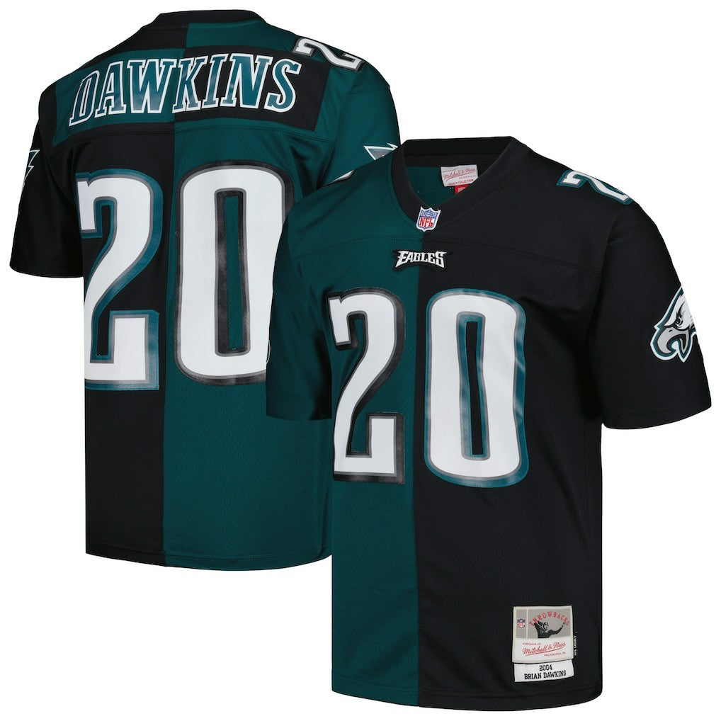 Mitchell & Ness Brian Dawkins Philadelphia Eagles 2004 Split Legacy Replica Jersey Midnight Green/Black