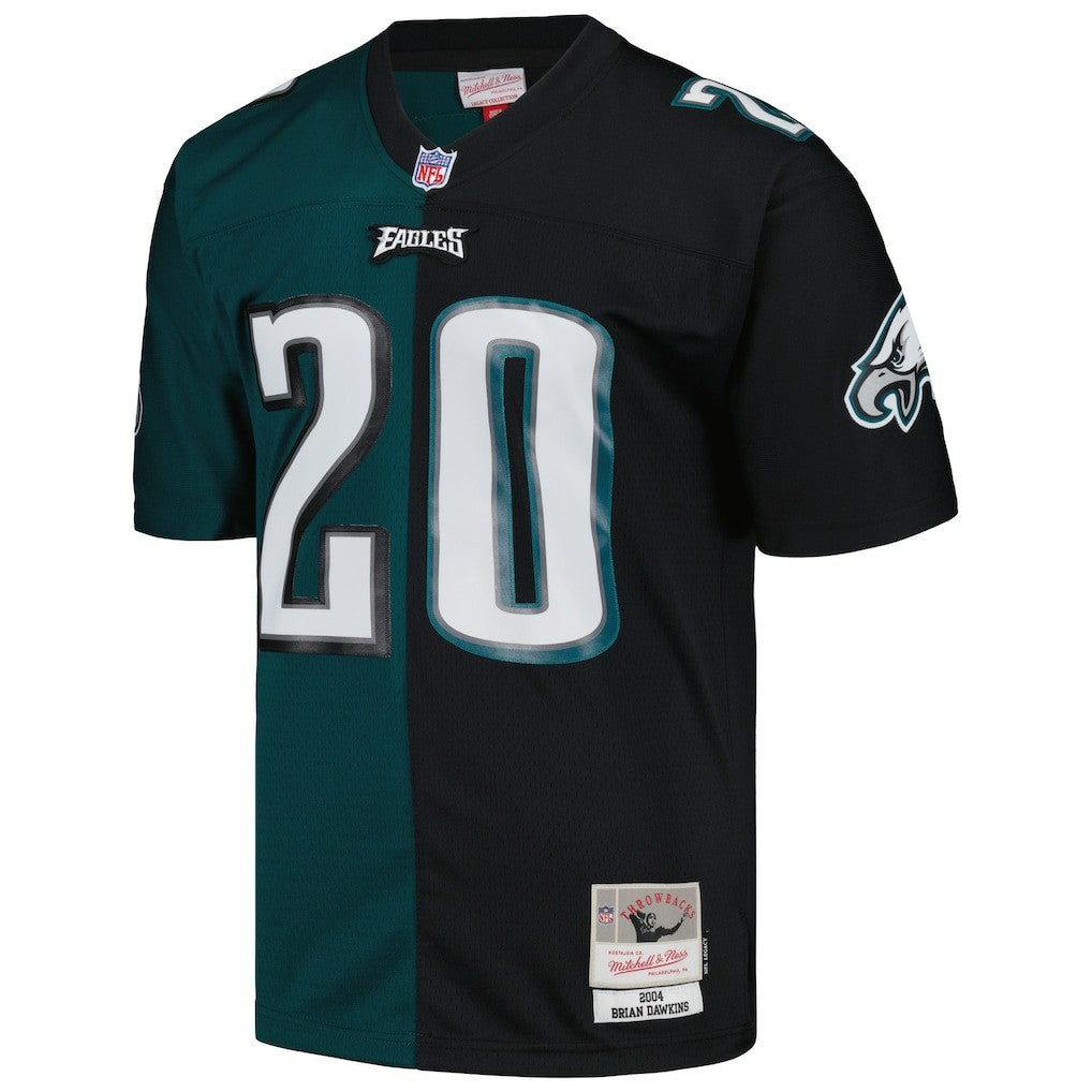 Mitchell & Ness Brian Dawkins Philadelphia Eagles 2004 Split Legacy Replica Jersey Midnight Green/Black