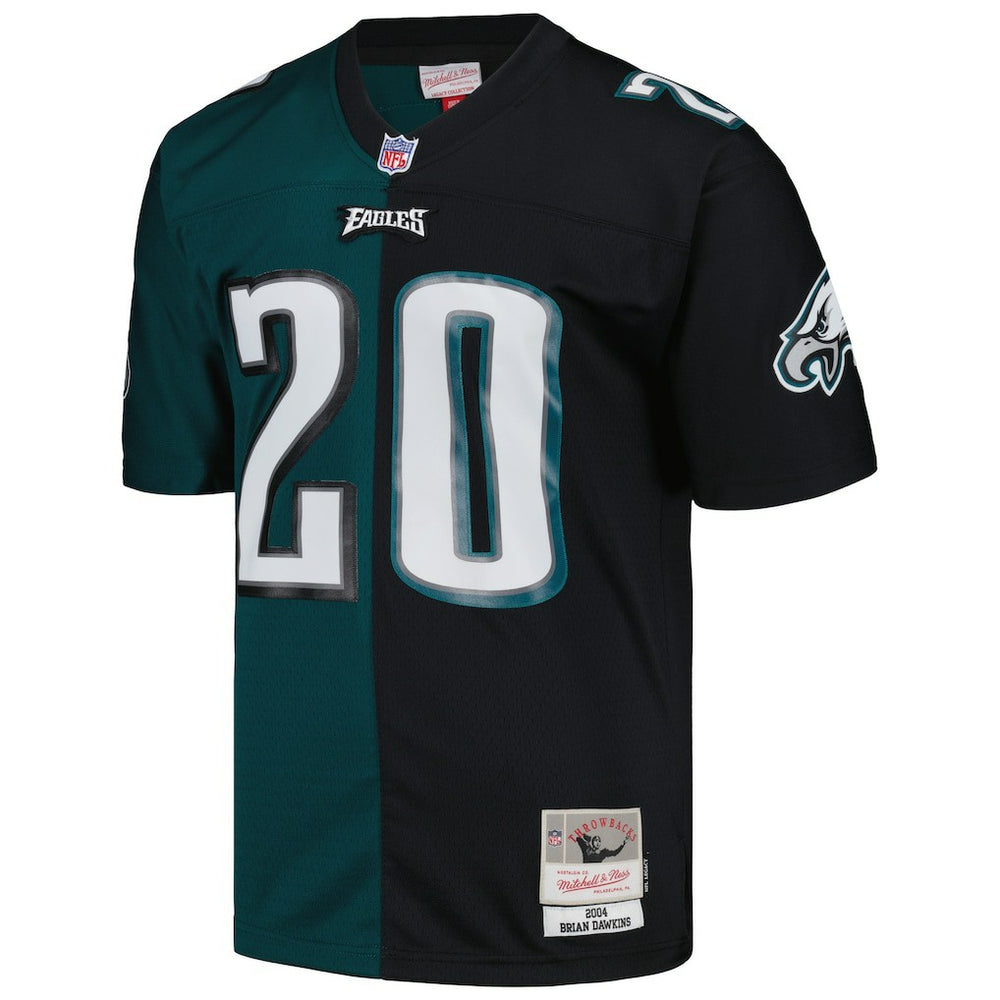 Mitchell & Ness Brian Dawkins Philadelphia Eagles 2004 Split Legacy Replica Jersey Midnight Green/Black