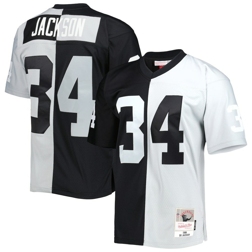 Mitchell & Ness Bo Jackson Las Vegas Raiders 1988 Split Legacy Replica Jersey Black/Silver