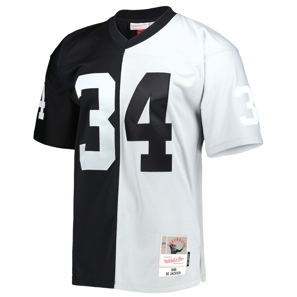 Mitchell & Ness Bo Jackson Las Vegas Raiders 1988 Split Legacy Replica Jersey Black/Silver