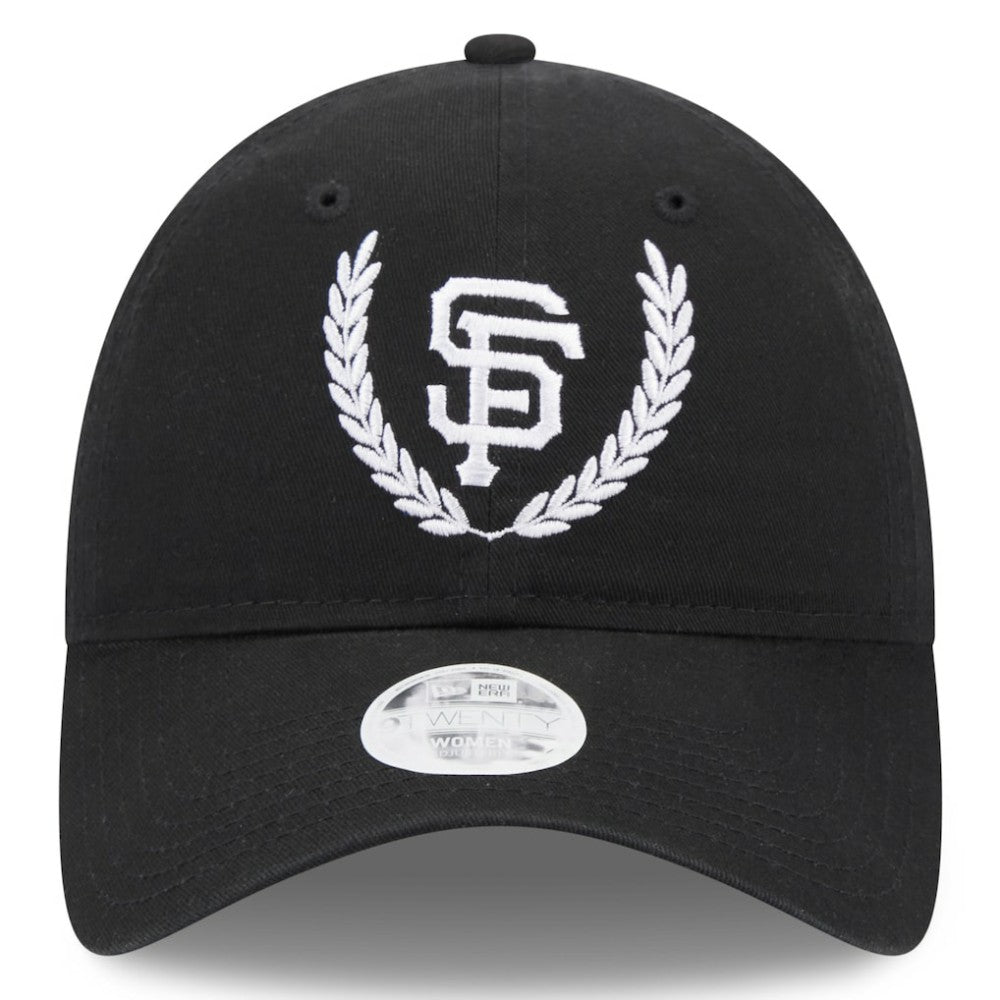 San Francisco Giants New Era Women's Leaves 9TWENTY Adjustable Hat - Black - New Era Discount