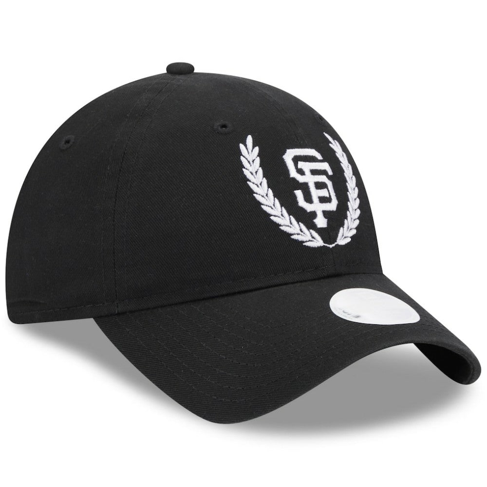 San Francisco Giants New Era Women's Leaves 9TWENTY Adjustable Hat - Black - New Era Discount