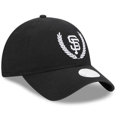 San Francisco Giants New Era Women's Leaves 9TWENTY Adjustable Hat - Black - New Era Discount
