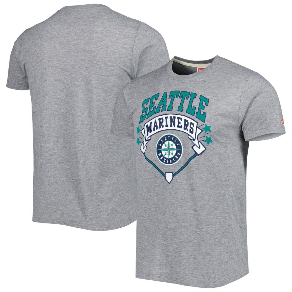 Seattle Mariners Homage Diamond Tri-Blend T-Shirt - Gray - MLB Lifestyle