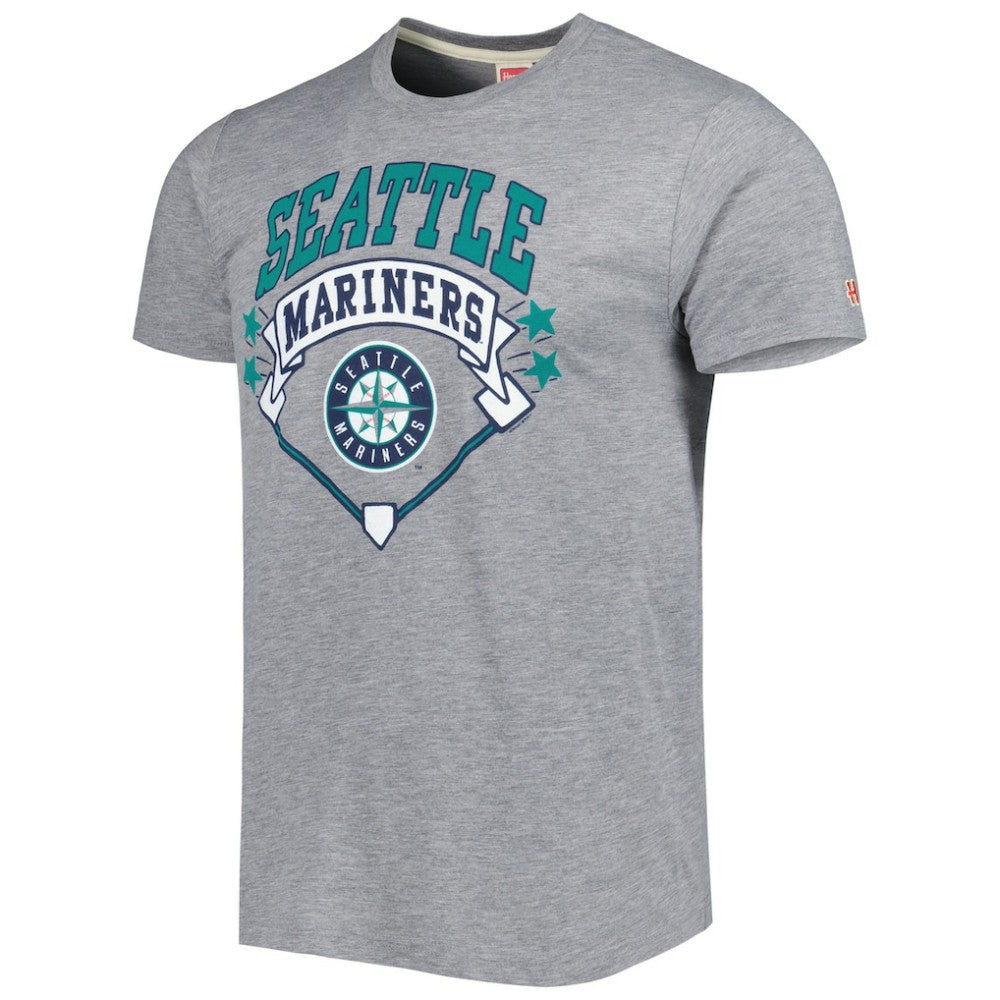 Seattle Mariners Homage Diamond Tri-Blend T-Shirt - Gray - MLB Lifestyle