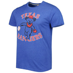 Texas Rangers Homage Grateful Dead Tri-Blend T-Shirt - Royal - MLB on Sale