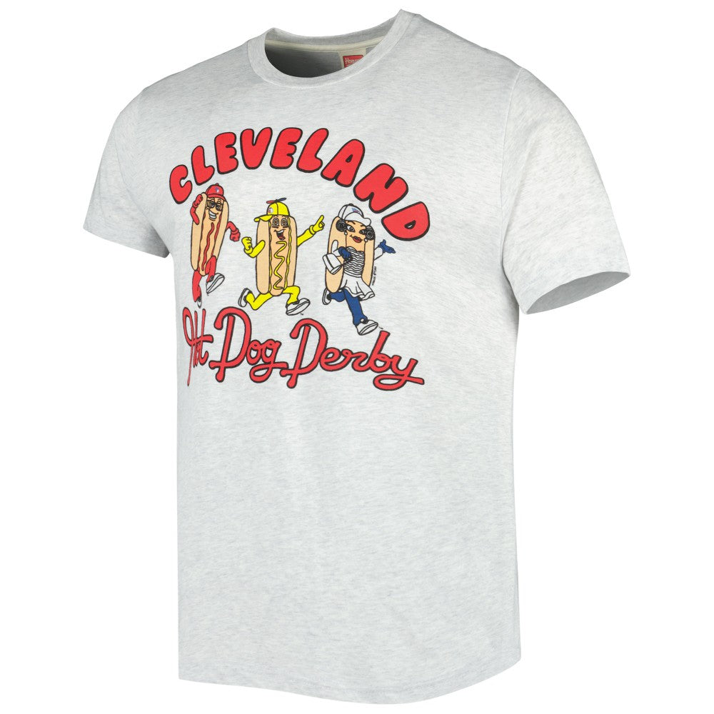 Cleveland Guardians Homage Team Hyper Local Tri-Blend T-Shirt - Ash - MLB on Sale