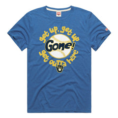 Milwaukee Brewers Homage Hyper Local Tri-Blend T-Shirt - Royal - MLB Online