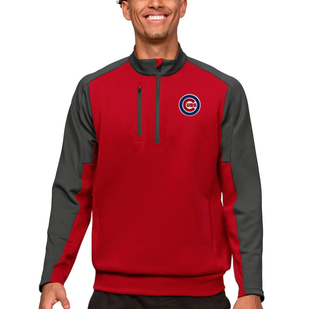 Chicago Cubs Antigua Team Quarter-Zip Pullover Top - Red - MLB Discount
