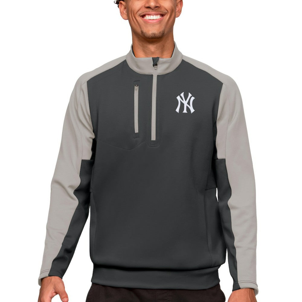 New York Yankees Antigua Team Quarter-Zip Pullover Top - Charcoal - MLB Sale