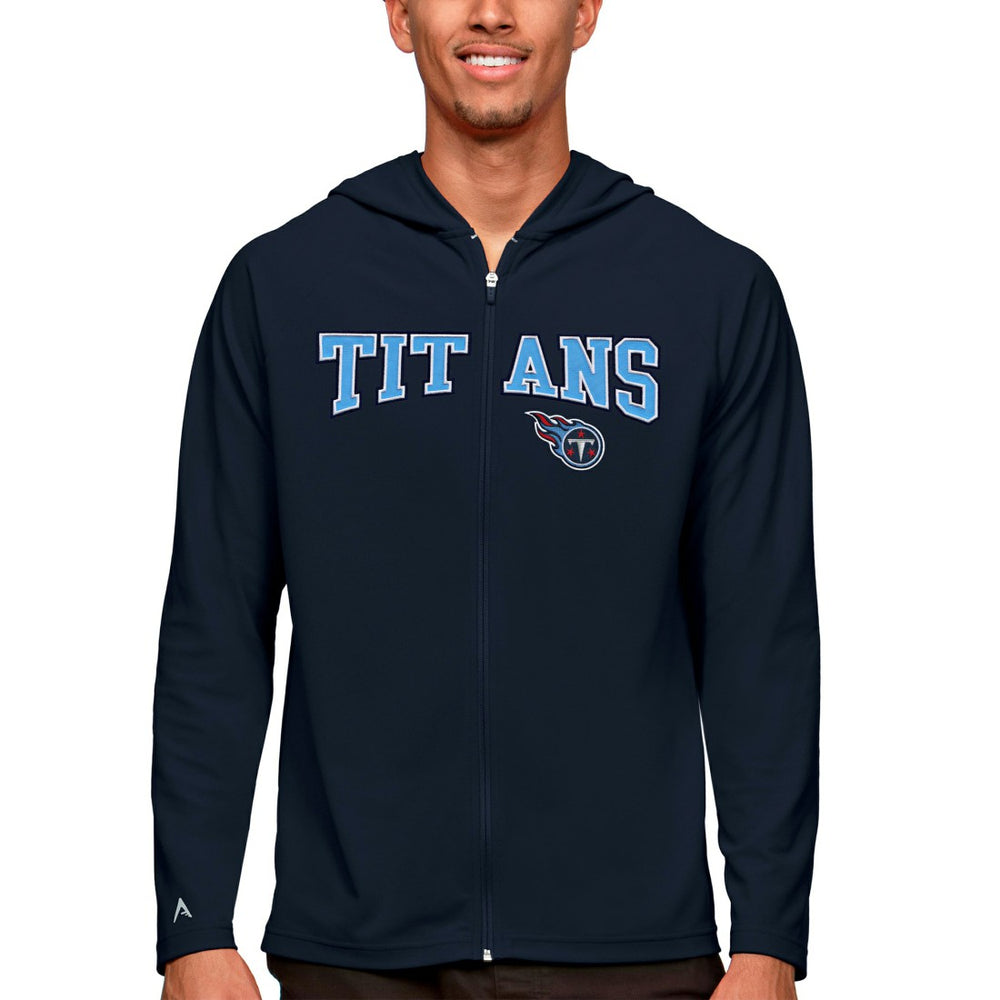 Tennessee Titans Antigua Legacy Full-Zip Hoodie Navy