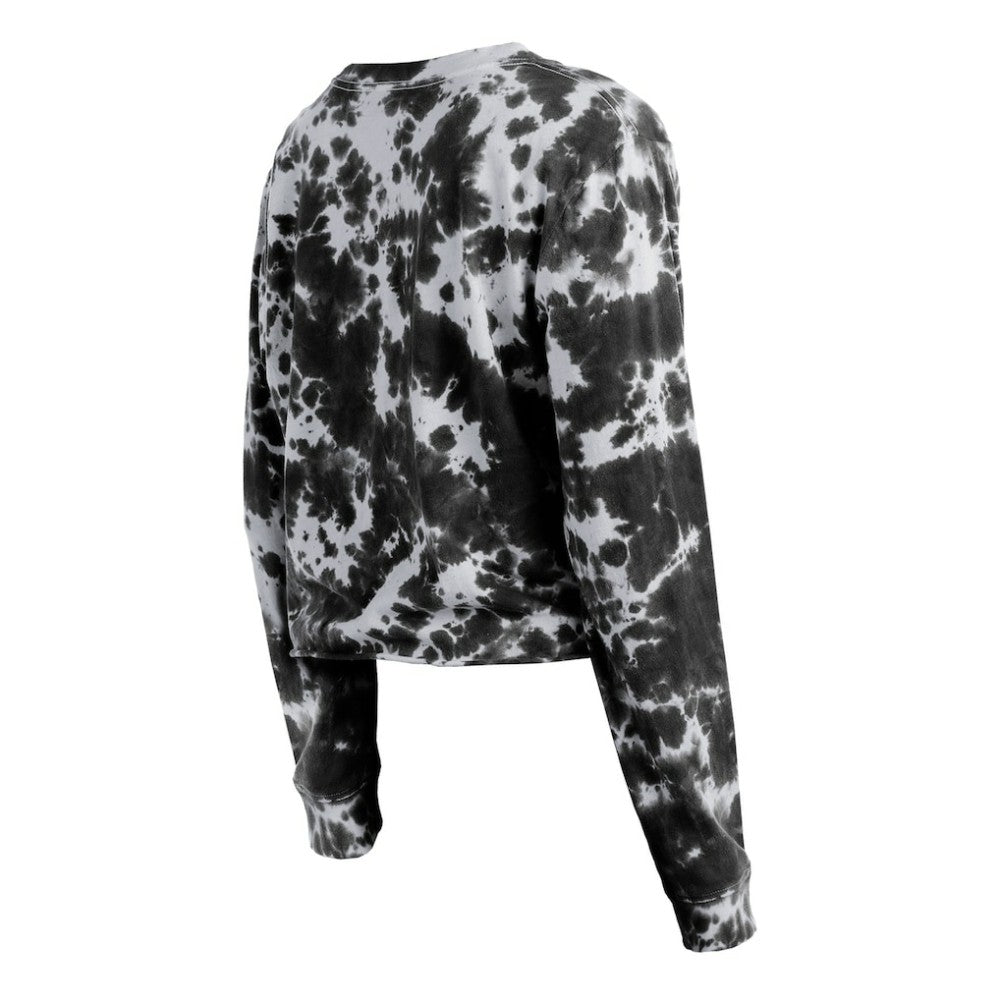 Chicago White Sox New Era Women's Tie-Dye Cropped Long Sleeve T-Shirt - Black - New Era Discount