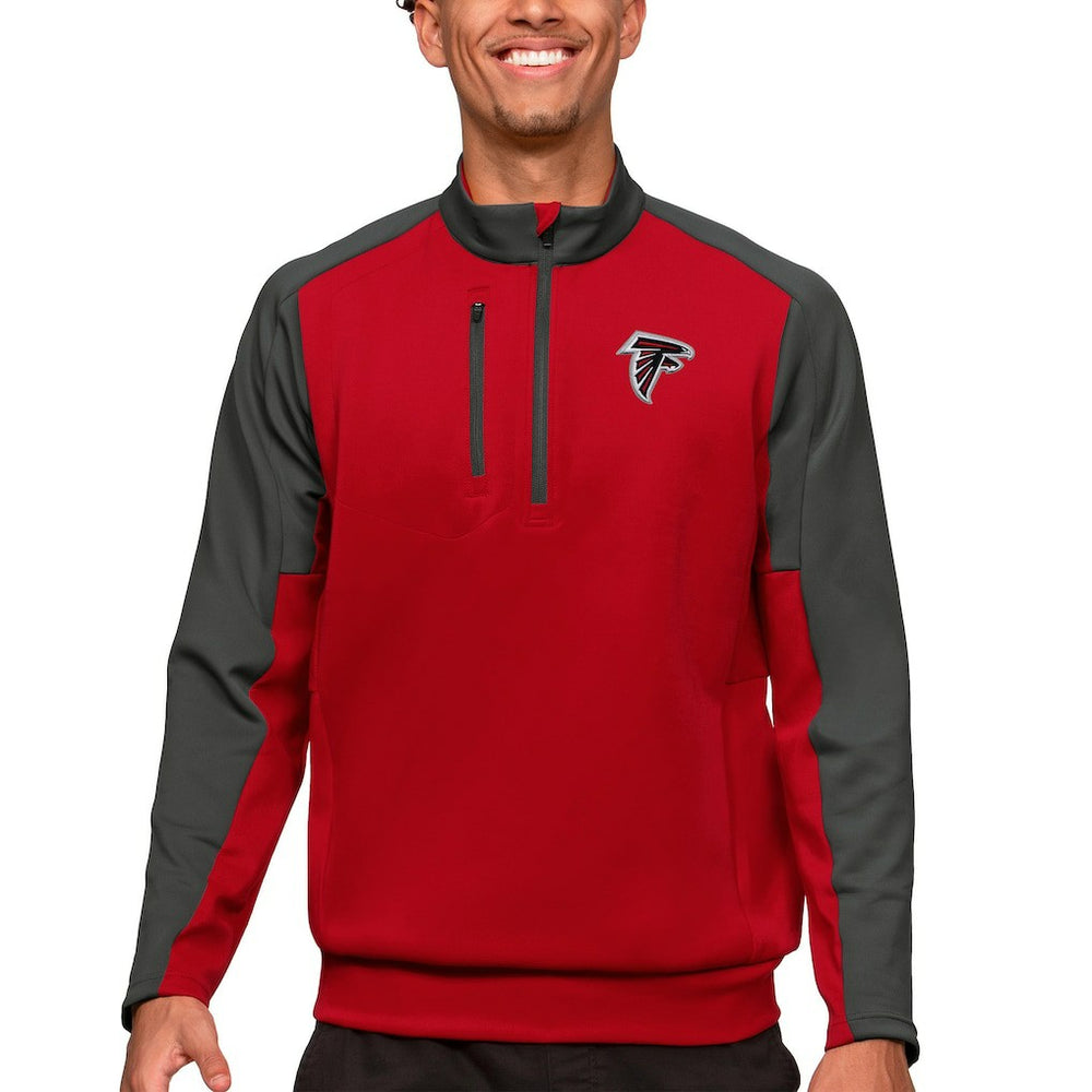 Atlanta Falcons Antigua Team Quarter-Zip Pullover Top Red