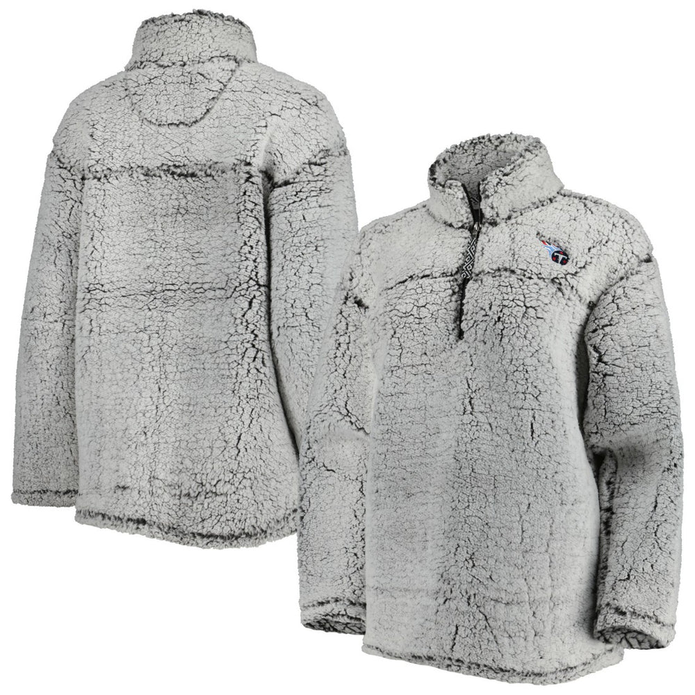 Tennessee Titans G-III 4Her by Carl Banks Women's Sherpa Quarter-Zip Jacket Gray