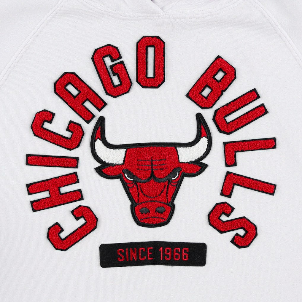 Chicago Bulls Sportiqe Unisex Athos Olson Tri-Blend Pullover Hoodie White