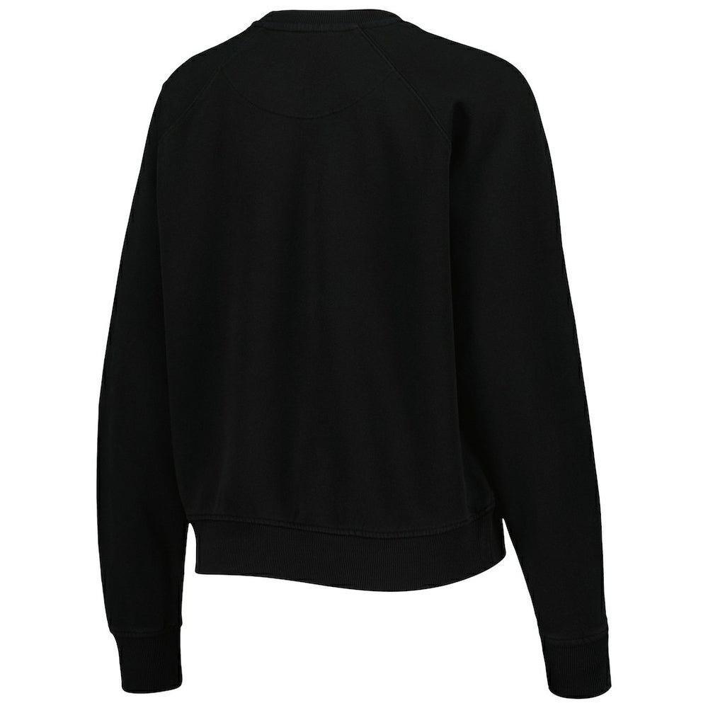 Chicago Bulls Sportiqe Women's Ashlyn Brava Raglan Pullover Sweatshirt Black