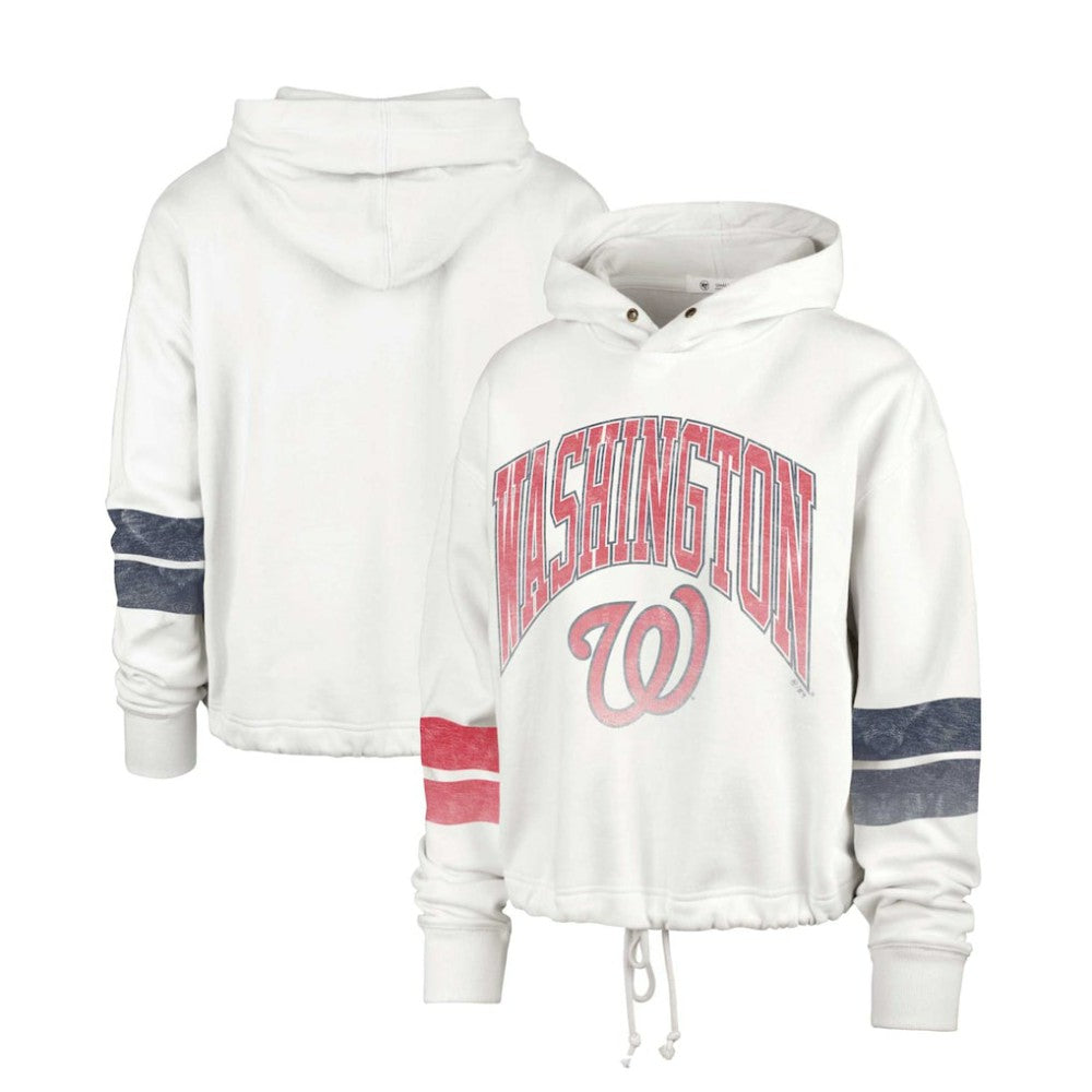 Washington Nationals '47 Women's Harper Pullover Hoodie - Cream - 47 brand Online
