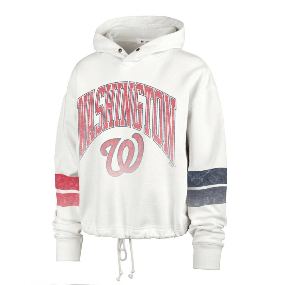Washington Nationals '47 Women's Harper Pullover Hoodie - Cream - 47 brand Online