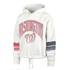 Washington Nationals '47 Women's Harper Pullover Hoodie - Cream - 47 brand Online
