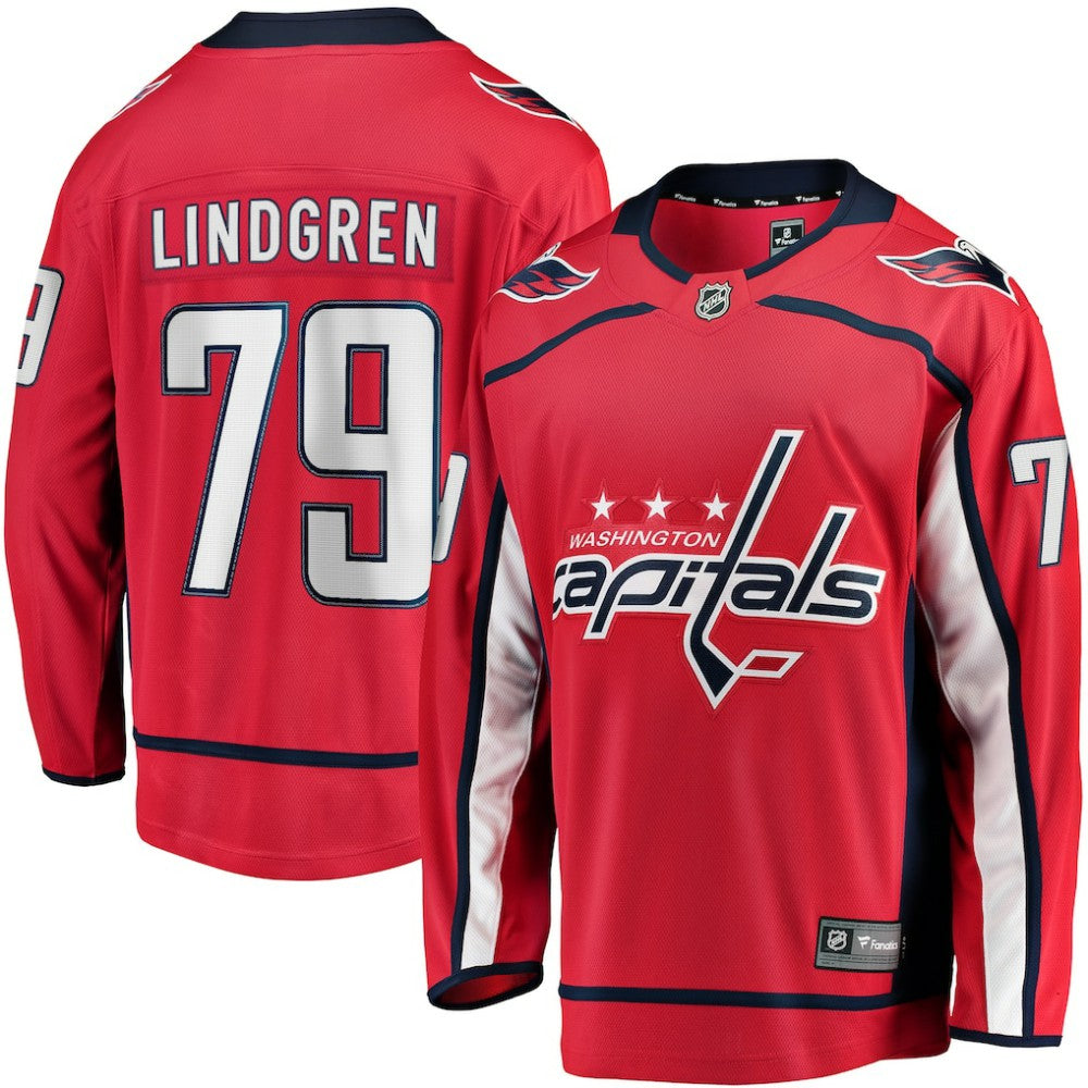 Charlie Lindgren Washington Capitals Fanatics Home Breakaway Player Jersey - Red - NHL 5012239