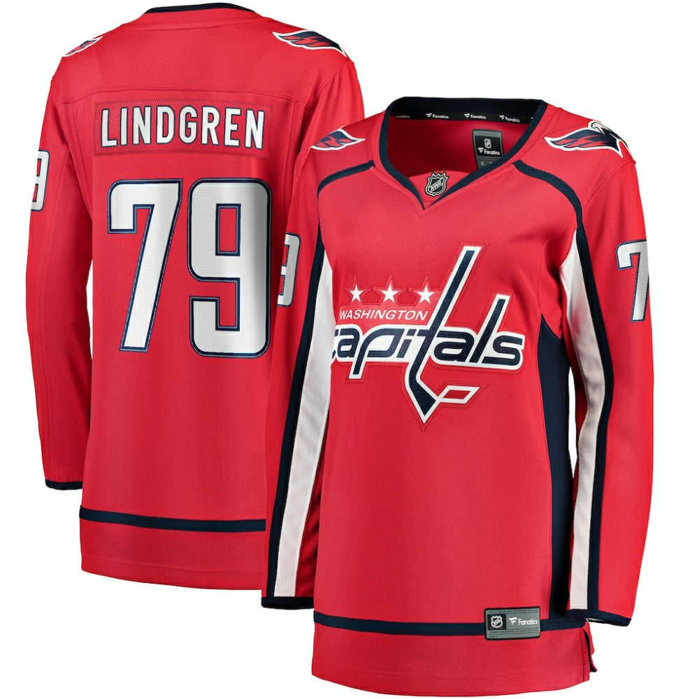 Charlie Lindgren Washington Capitals Fanatics Women's Home Breakaway Player Jersey - Red - NHL 5012243