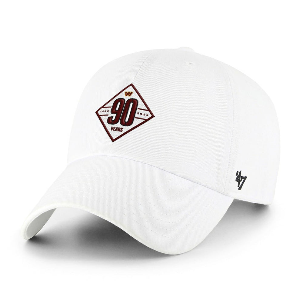 47 brand Washington Commanders '47 90th Season Clean Up Adjustable Hat White