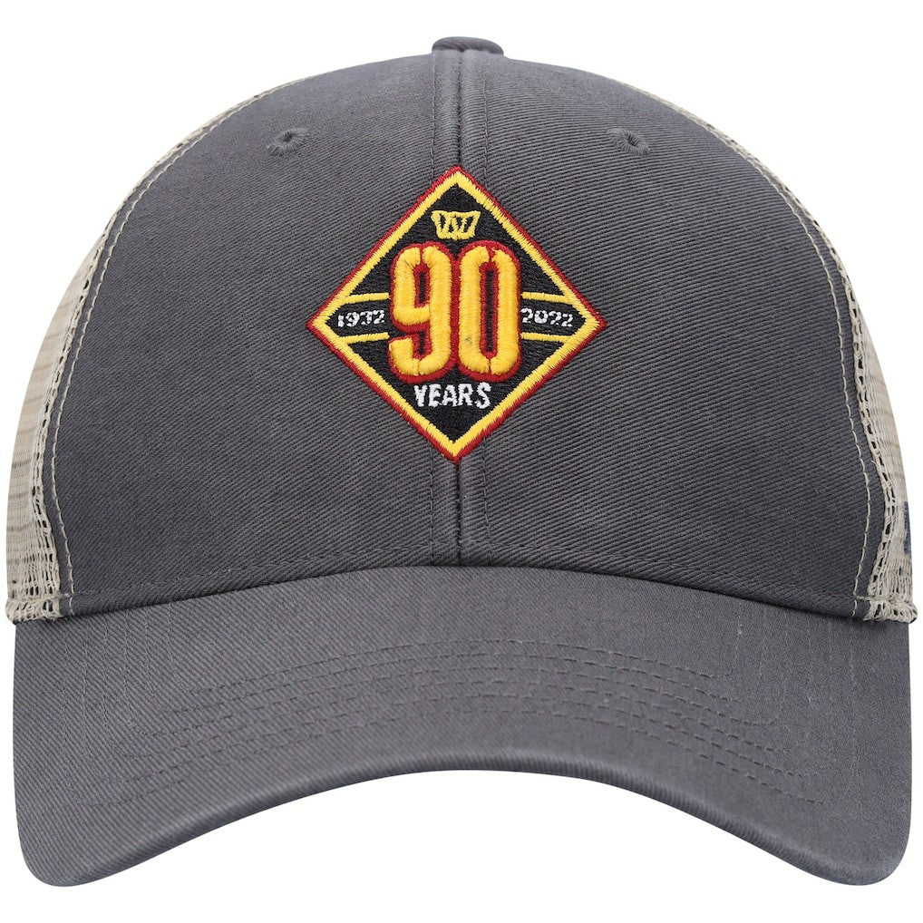 47 brand Washington Commanders '47 90th Season MVP Trucker Snapback Hat Charcoal/Natural