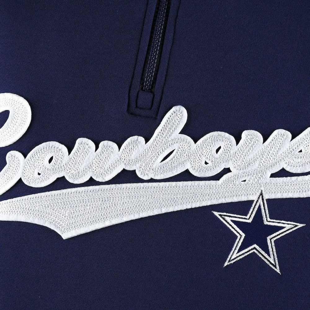 Dallas Cowboys Tommy Hilfiger Aiden Quarter-Zip Sweatshirt Navy/Silver