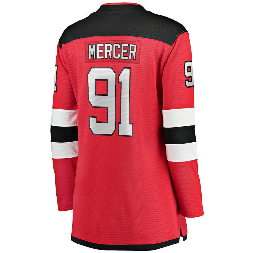 Dawson Mercer New Jersey Devils Fanatics Women's Home Breakaway Jersey - Red - NHL 5014209