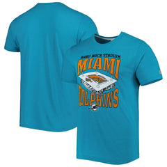 Miami Dolphins Homage Stadium Tri-Blend T-Shirt Aqua