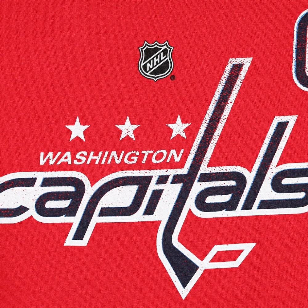 Washington Capitals Profile Women's Plus Size Distressed Printed Name & Number Long Sleeve T-Shirt - Red - NHL 5014724