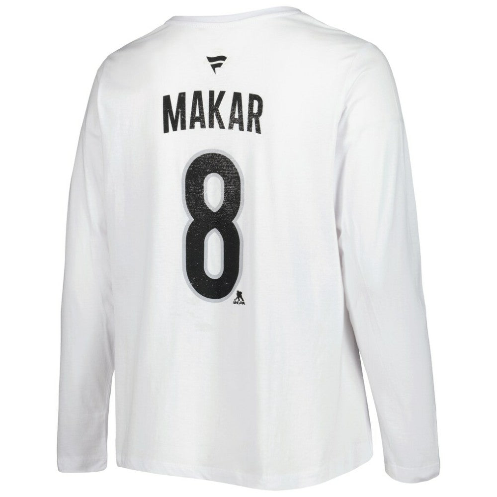 Colorado Avalanche Profile Women's Plus Size Distressed Printed Name & Number Long Sleeve T-Shirt - White - NHL 5014726