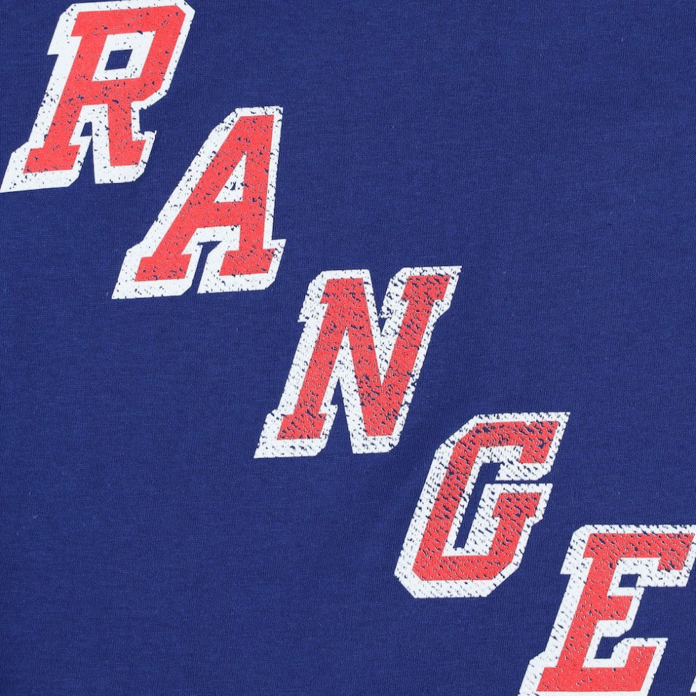 New York Rangers Profile Women's Plus Size Distressed Printed Name & Number Long Sleeve T-Shirt - Blue - NHL 5014727