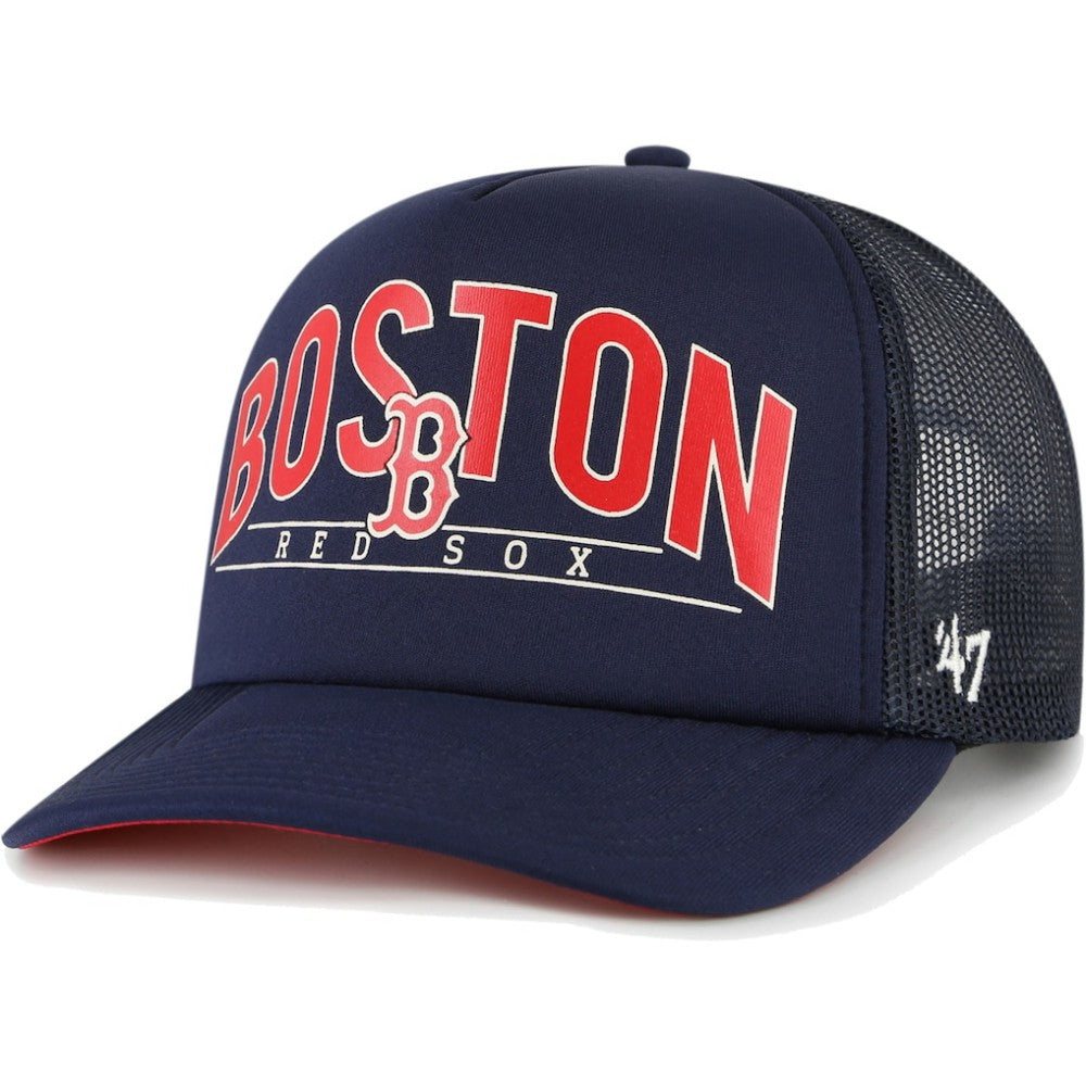 Boston Red Sox '47 Backhaul Foam Trucker Snapback Hat - Navy - 47 brand Online