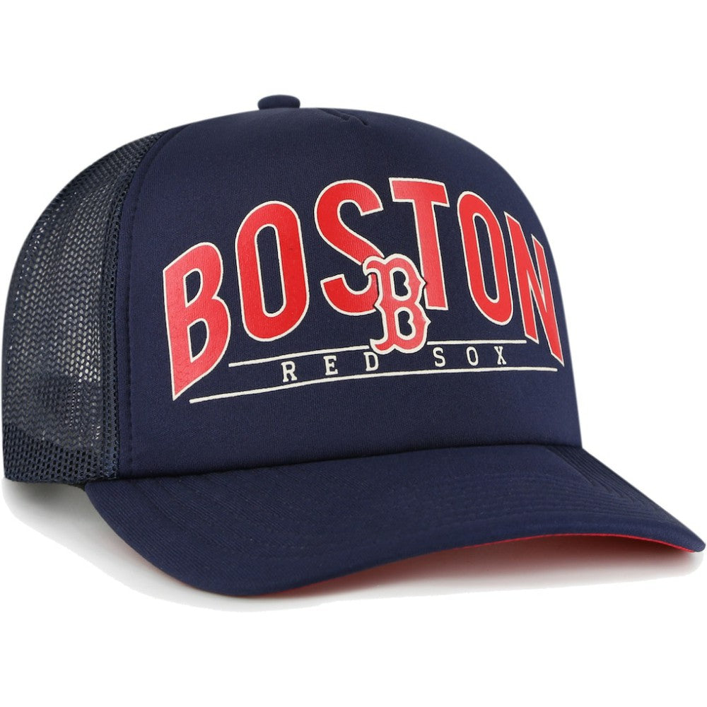 Boston Red Sox '47 Backhaul Foam Trucker Snapback Hat - Navy - 47 brand Online