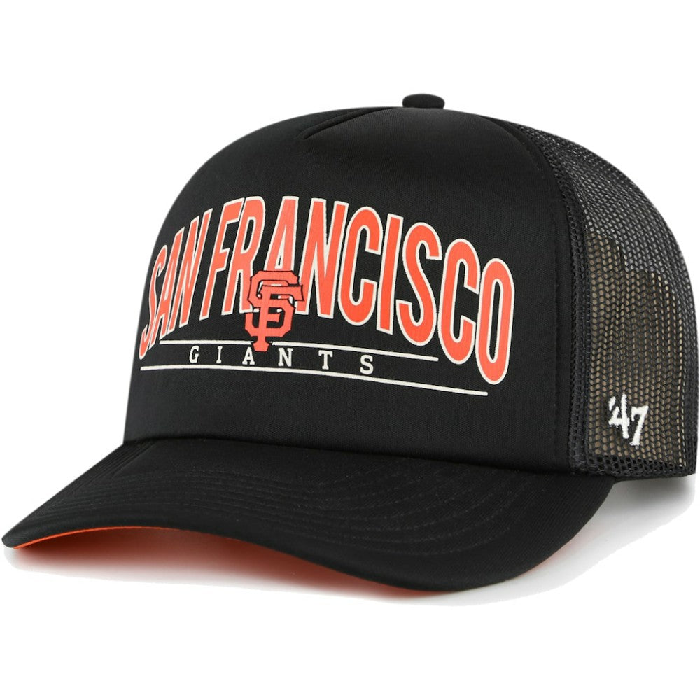 San Francisco Giants '47 Backhaul Foam Trucker Snapback Hat - Black - 47 brand Sale