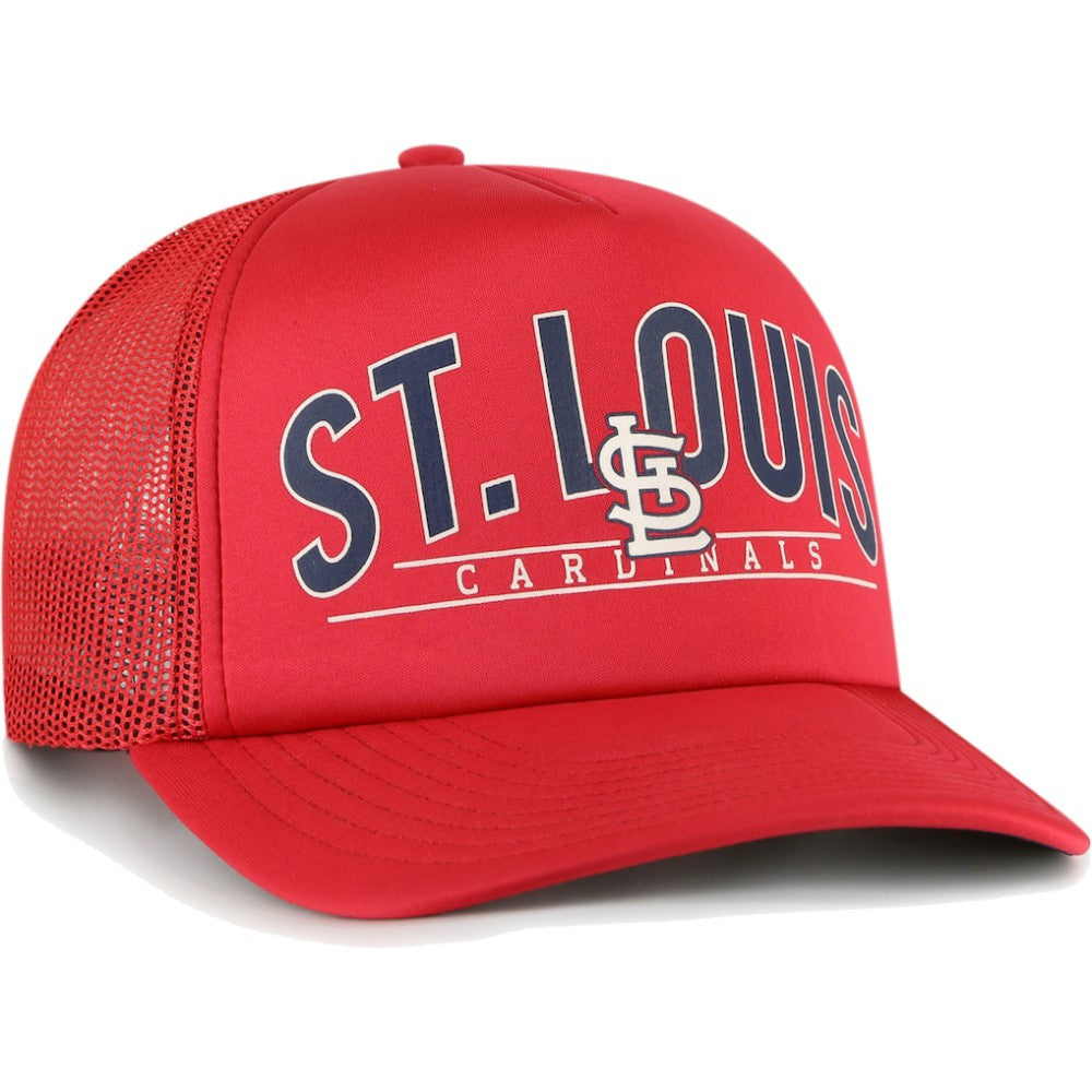 St. Louis Cardinals '47 Backhaul Foam Trucker Snapback Hat - Red - 47 brand Lifestyle