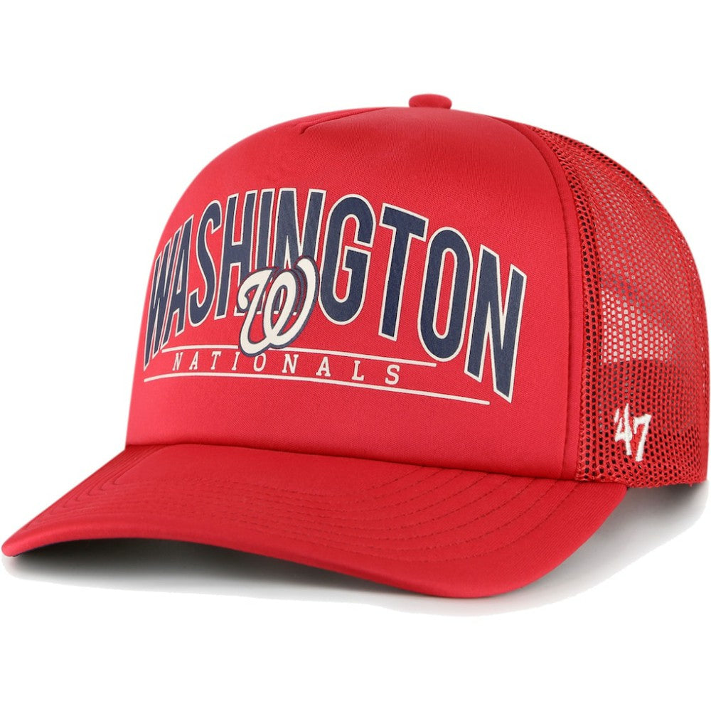 Washington Nationals '47 Backhaul Foam Trucker Snapback Hat - Red - 47 brand on Sale