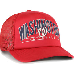 Washington Nationals '47 Backhaul Foam Trucker Snapback Hat - Red - 47 brand on Sale