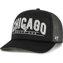 Chicago White Sox '47 Backhaul Foam Trucker Snapback Hat - Black - 47 brand on Sale