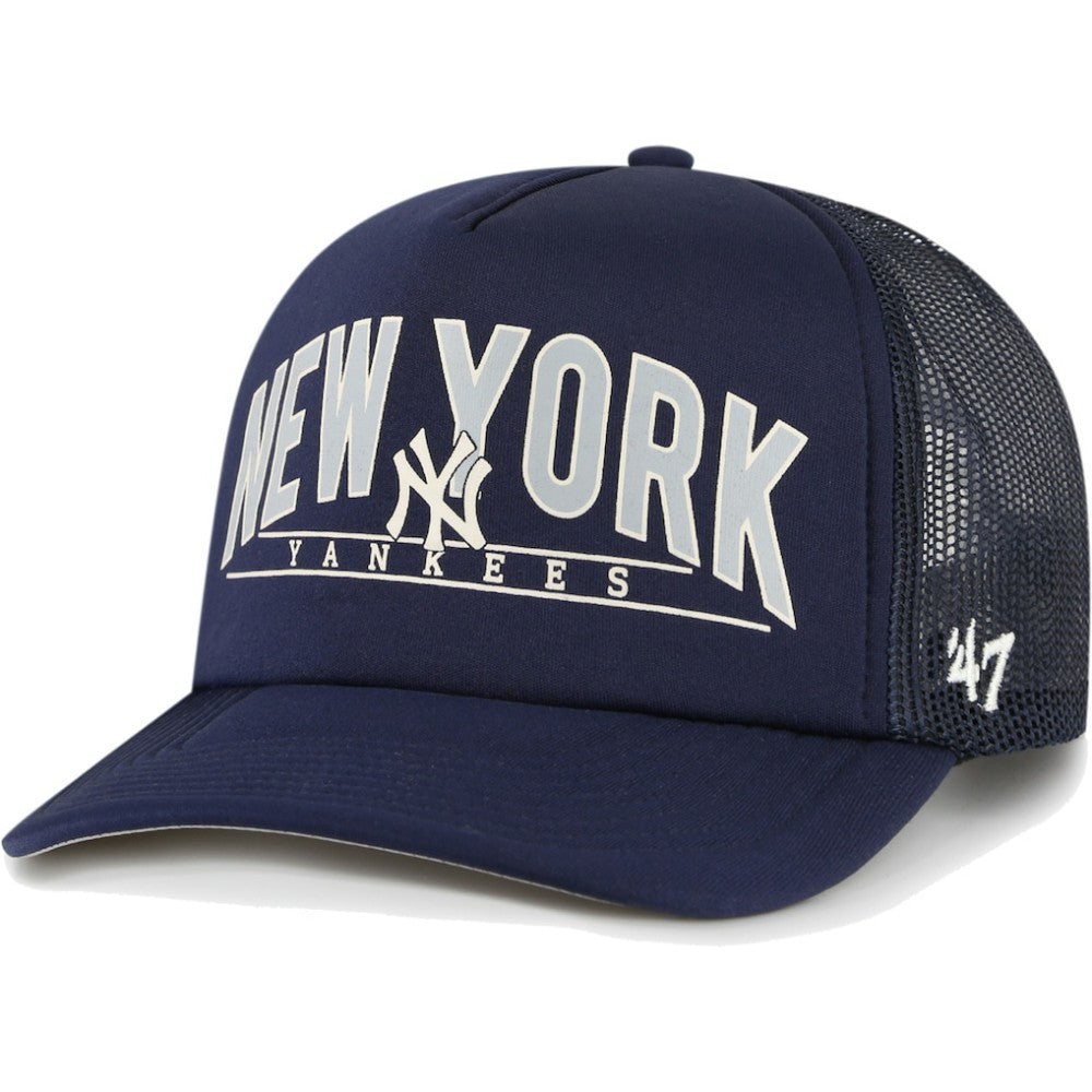 New York Yankees '47 Backhaul Foam Trucker Snapback Hat - Navy - 47 brand Discount